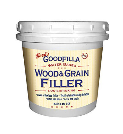 Water-Based Wood & Grain Filler (Trowel Ready) - Maple/Birch/Pine - 1 Quart by Goodfilla | Replace Every Filler & Putty | Repairs, Finishes & Patches | Paintable, Stainable, Sandable & Quick Drying - color: Maple/Birch/Pine, size: 1 Quart