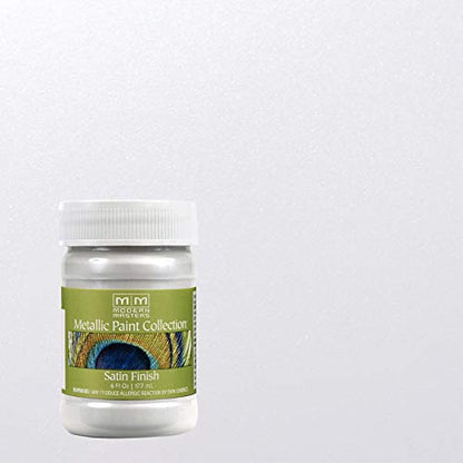 Modern Masters Satin Snowflake Metallic Paint - color: Satin Snowflake, size: 6 Fl Oz (Pack of 1)