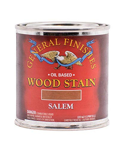 General Finishes Oil Based Penetrating Wood Stain, 1/2 Pint, Salem - color: Salem, size: 1 Half-Pint