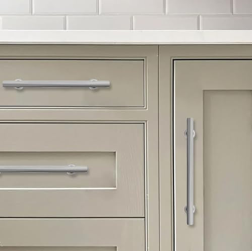 khtumeware 10 Pack 3-3/4 Inch(96mm) Brushed Satin Nickel Cabinet Pulls Kitchen Solid Heavy Duty Cabinet Pulls Kitchen Cabinet Hardware for Cupboard Drawer Handles Dresser Pulls - color: Brushed Nickel, size: 3 3/4" Hole Center