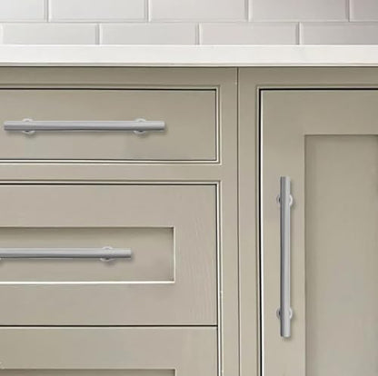 khtumeware 10 Pack 3-3/4 Inch(96mm) Brushed Satin Nickel Cabinet Pulls Kitchen Solid Heavy Duty Cabinet Pulls Kitchen Cabinet Hardware for Cupboard Drawer Handles Dresser Pulls - color: Brushed Nickel, size: 3 3/4" Hole Center