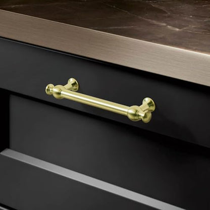 TUNNY 5 Pack Retro Cabinet Handles Brushed Gold 8 Inch/203mm Kitchen Cabinet Pulls, Cabinet Pulls Kitchen Cabinet Hardware Drawer Pulls TU10188 - color: Brushed Gold, size: 8"(203mm)Hole Center-5Pcs