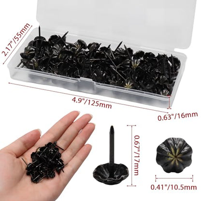 Upholstery Tacks, 100 PCS, 7/16" Pumpkin Head Design
