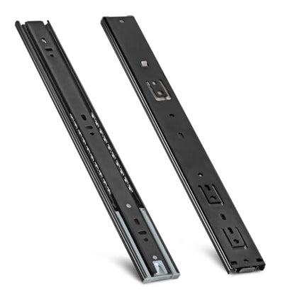 Soft Close Drawer Slides 16 Inch - Black, 1 Pair (2 Pieces) - color: Black, size: 16 Inch