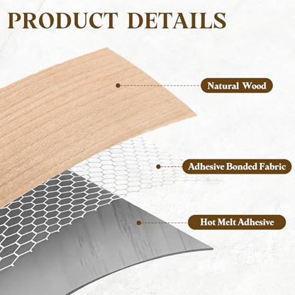 uxcell 7/8 Inch x 15ft Wood Veneer Edge Banding, Pre-Glued Flexible Cherry Wood Edging Strips, Iron on with Hot Melt Adhesive Wood Tape for Cabinet Repair and Furniture Restoration - size: 7/8 Inch x 15ft
