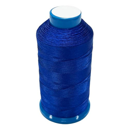 Haobase Bonded Nylon Sewing Thread 1500 Yard T70#69 for Leather, Bag, Shoes, Canvas, Upholstery with Sewing Needles Kit (Blue) - color: Blue
