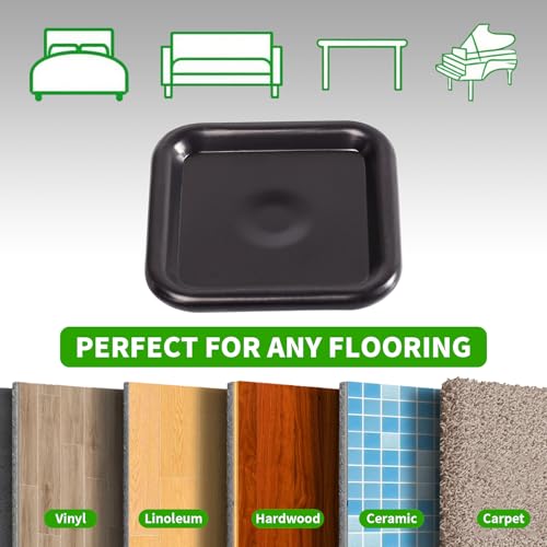 1 3/4" Square Carpet Bottom Furniture Caster Cups Furniture Coasters 24Pack - size: 1-3/4 Inch, 24 Pack