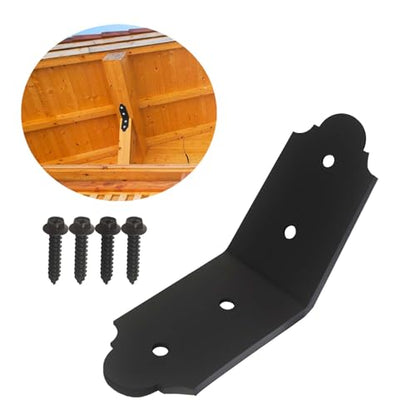 4Packs 45-Degree Angle Bracket Decorative Knee Braces, 6" Heavy Duty Flush Inside 45-Degree Connector Brace, Outside 45 Degree Mount Bracket Building Accessories Products - size: 4packs-45 degree