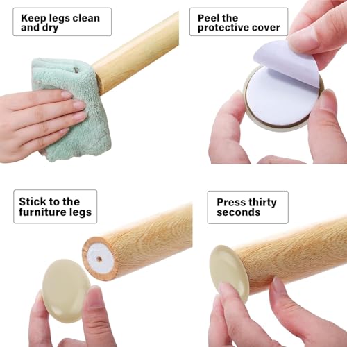 24 PCS Self-Stick Appliance Sliders for Kitchen Appliances, 1 Inch Furniture Sliders, Easy to Gliding & Space Saving, Chair Sliders for Carpet - Move Furniture Smoothly, Keep Floors Flawless! - size: 1 inch (24pcs)