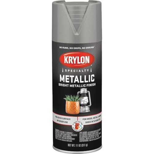 Krylon K1404 Metallic Spray Paint, Chrome Aluminum 11 Ounce (Pack of 1) - color: Chrome Aluminum