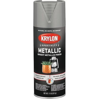 Krylon K1404 Metallic Spray Paint, Chrome Aluminum 11 Ounce (Pack of 1) - color: Chrome Aluminum