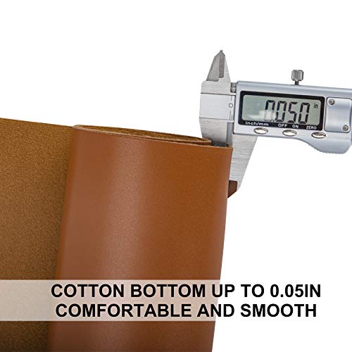PU Fabric Material 1 Yard 54" x 36" Faux Synthetic Leather Sheets 1.2mm Thick Perfect for Upholstery, DIY Crafts, Hat Making, Hair Crafts Making, Sewing (Brown) - color: Brown, size: 1 Yard (54" x 36")