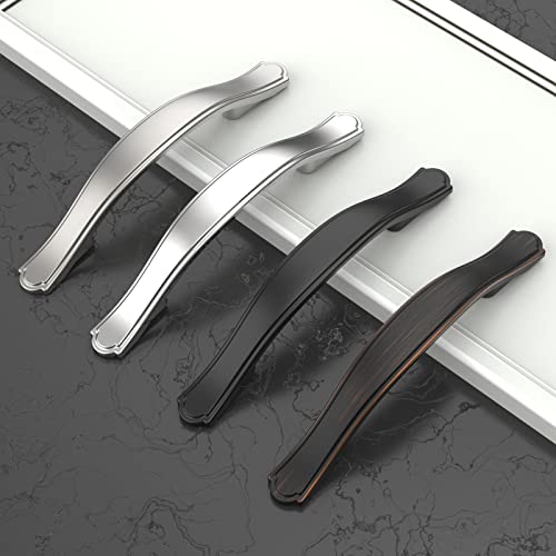 Asidrama 10 Pack 3 Inch(76mm) Matte Black Kitchen Cabinet Handles Cabinet Pulls Kitchen Cabinet Hardware for Cupboard Drawer Pulls - color: Matte Black, size: 3" Hole Center, style: Curved-10 Pack
