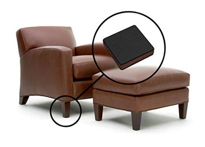 Slipstick GorillaPads CB142 Non-Slip Furniture Pads/Grippers (Set of 8) Furniture Leg Floor Protectors, 2 Inch Square, Black - size: 2" Square