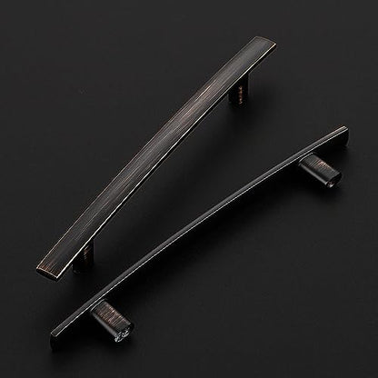 30 Pack Oil Rubbed Bronze Cabinet Handles, 5" Hole Center Curved Pulls - color: Oil Rubbed Bronze, size: 5" Hole Center