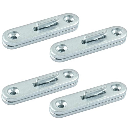 Hordion 4 Sets 3" Bed Rail Fasteners, Wood Bed Rail Fittings Furniture Bed Frame Hardware (Pack of 2) - size: 3 Inch (Pack of 2)