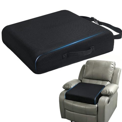 Wedge Hip Cushion Post Surgery for Long Sitting, Memory Foam Hip Replacement Recovery with Adjustable Strap Anti-Slip, Chair Cushion for Office Home Car Wheelchair