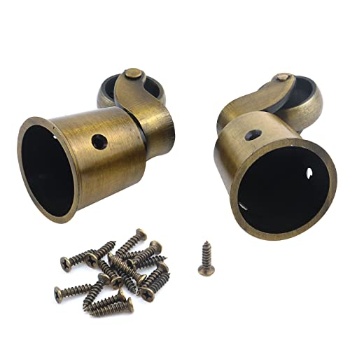 Semetall 4pcs Metal Swivel Round Cup Caster 2.52-Inch Height Bronze - style: A-T0032