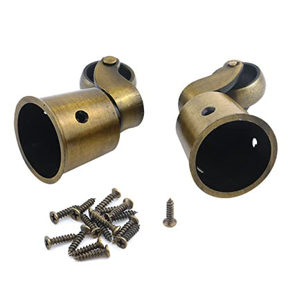 Semetall 4pcs Metal Swivel Round Cup Caster 2.52-Inch Height Bronze - style: A-T0032