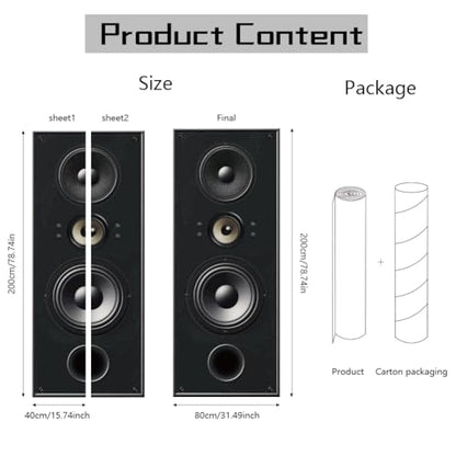 arricraft 2 Sheets Self-Adhesive Door Sticker, 80cmx200cm/31.5x78.7inch Music Audio Pattern Door Murals Stickers PVC Removable Wallpaper Decoration for Bedrooms Living Room - style: Music Audio