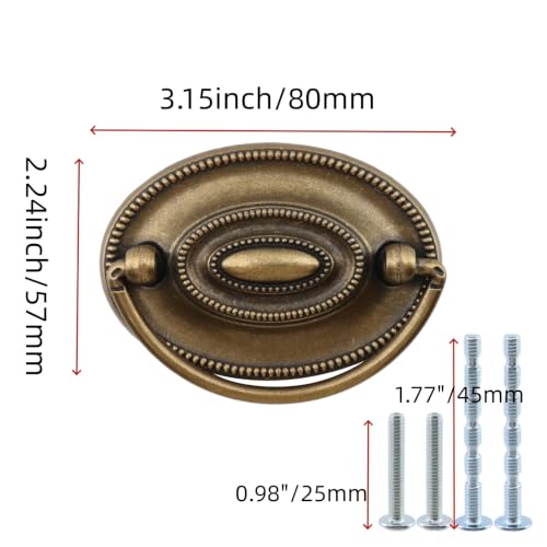Antique Cabinet Ring Pull, Zinc Alloy Drawer Pulls, 2Pcs - style: Type-1