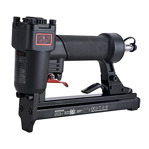 AEROPRO Tools T50J 20 Gauge Wide Crown Air Stapler Pneumatic Staple Gun, 1/4-Inch to 9/16-Inch Upholstery Stapler for Upholstering, Woodworking and DIY Projects - size: T50J-20Gauge