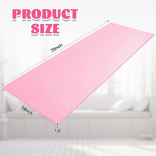 Amylove 1 Pack Upholstery Foam Sheet, 1/2" X 24" X 72", Pink - color: Pink, size: 1/2" X 24" X 72"