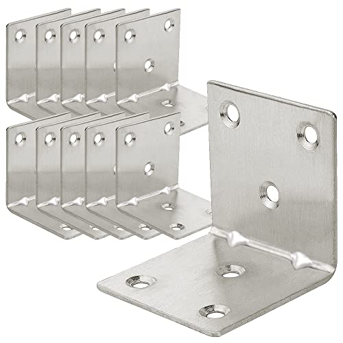 20PCS L Brackets Corner Bracket 1.5"x1.5"x1.5", Heavy Duty Corner Brace for Wood, Right Angle Brackets, 40MM 1.5Inch Wide 90 Degree Bracket for Wooden Frame Furniture Shelves Chairs - size: 1.5"x1.5"(Silver)