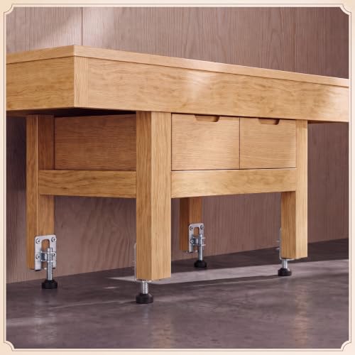 Kenning 24 Pack Cabinet Leveling Feet L Shaped Furniture Legs, Silver - color: Silver