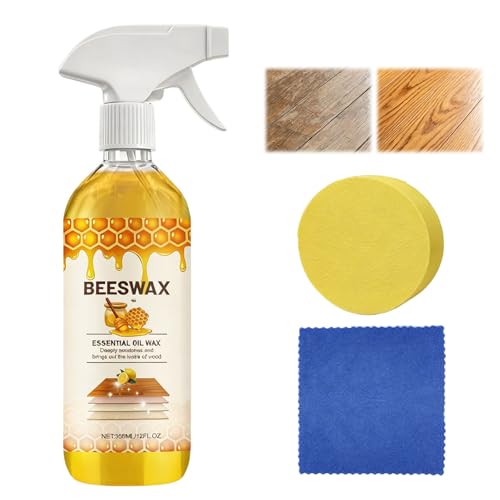 Scratcherase Beeswax Floor Spray, Beeswax Wood Polish Spray, Cleans, Restores Shine, Scratches, Suitable for Floors, Wooden Sofas, and Furniture (1PCS)