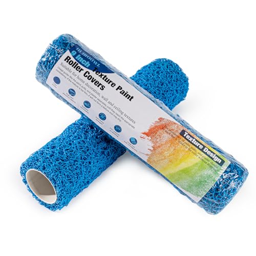 9 Inch Textured Paint Roller Covers, 2 Pack - size: 9 Inch Textured Paint Roller Kit, 2 Pack