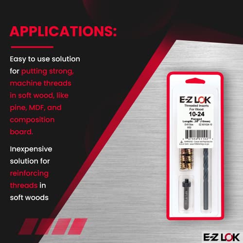 E-Z LOK Thread Repair Kit, 10-24 - size: 10-24 x 10mm, style: Flanged