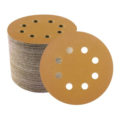 5-Inch Orbital Sander Discs, 8-Hole Pattern, 50-Pack, Hook and Loop Sandpaper for DA Sanders, Paint and Wood Finishing (320 Grit-50 PCS) - style: 320 Grit-50 PCS