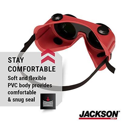 Jackson Safety WS Series Retro Safety Goggles - color: Iruv Shade 5, size: One Size, style: Fixed Round