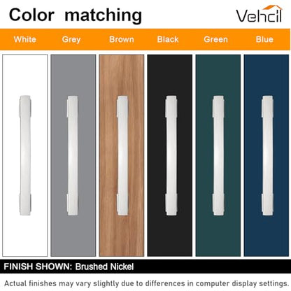 VEHCIL 20 Pack Brushed Nickel Cabinet Pulls,7 Inch(178mm) Kitchen Cabinet Handles, Drawer Pulls Handles for Kitchen Cabinets Hardware Cupboard Closet Bathroom Dresser, Solid Zinc Alloy - color: Brushed Satin Nickel, size: 7 Inch Hole Centers Pull