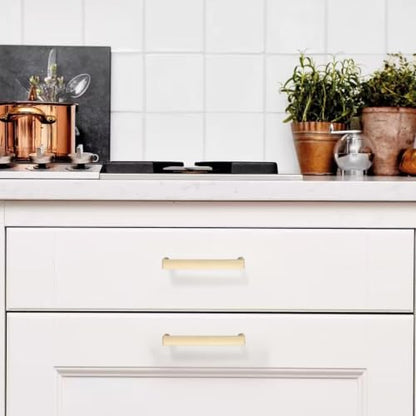 6 Pack 3 Inch Brushed Gold Cabinet Pulls, Kitchen Hardware - color: Brushed Gold, size: 3"/76MM Hole Center, style: 6 Pack