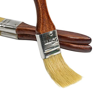 20PCS 1 inch Paint and Chip Stain Brushes Bristle Paint Brushes with Wooden Handle for Wall,House,Sash,Trim Paint Brush - size: 1"