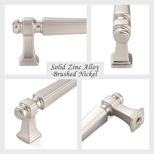 3 Inch Brushed Nickel Cabinet Pulls 10 Pack French Style P2501 - color: Brushed Nickel, size: 3 Inch Hole Centers