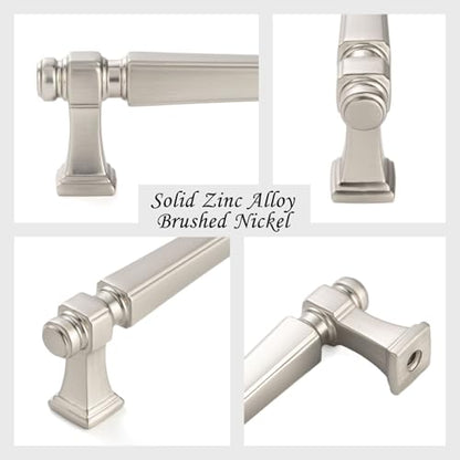3 Inch Brushed Nickel Cabinet Pulls 10 Pack French Style P2501 - color: Brushed Nickel, size: 3 Inch Hole Centers