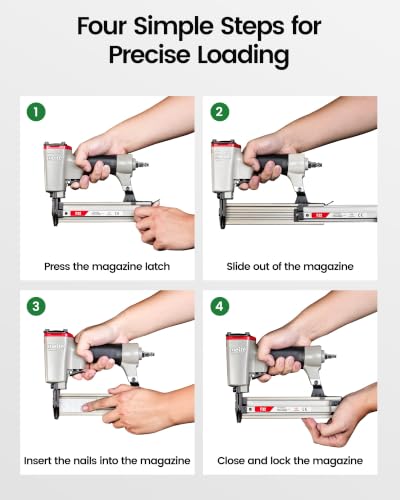 meite F32 18 Gauge Brad Nailer, Pneumatic Brad Nailer with 4,000 Pcs Nails - size: F32 with 4,000 Pcs Nails