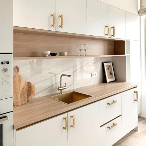 10 Pack Champagne Bronze Knurled Cabinet Pulls 3 Inch(76mm) Kitchen Cabinet Handles Cabinet Hardware for Drawer Pulls - color: Champagne Bronze, size: 3" Hole Center
