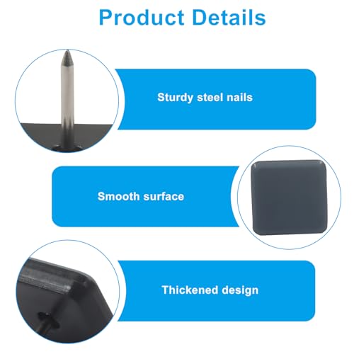 Teflon Furniture Sliders, 1 inch (25 mm) Square, 20 Pcs - size: 1 inch (25mm)