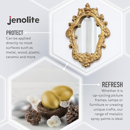 JENOLITE Directorust Metallic Finish Aerosol, Gold 1x13.5oz - color: Gold