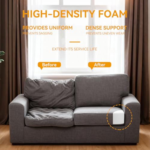 ROFIELTY Upholstery Foam Padding 2" x 24" x 72" (3PC), High Density Foam for Couch Cushion Replacement & DIY Furniture Repair - size: 72"×24"×2"