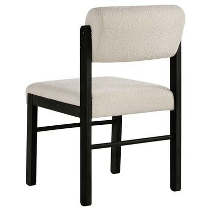 Coaster Kehoe Upholstered Dining Chair Set of 2, Black and Cream 193932BLK - color: Black/Cream