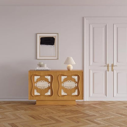 Oak Wood Appliques, Set of 5Pcs