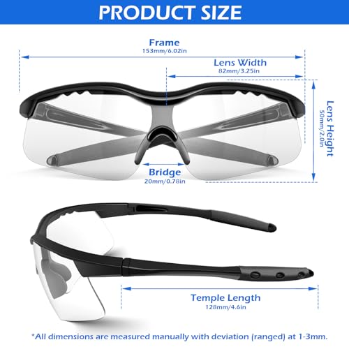 OXG 12 Pack Safety Glasses, ANSI Z87.1 Protective Eyewear for Men Women - color: 6p Clear+6p Grey