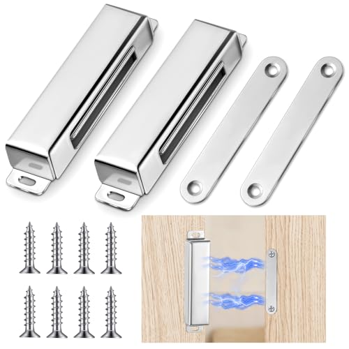 Yaocom 2 Pcs 150lb Stainless Steel Heavy Duty Magnets Door Catch,3.74 Inch - size: 3.74 inch