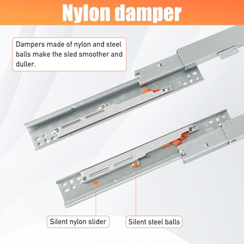 Undermount Drawer Slide Bottom Mount Pull Out Shelf Slides Full Extension - style: 16 Inch Drawer Slides