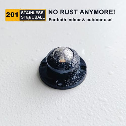 PlusRoc 4 Pack Anti-Rust Wheels for Furniture, Stainless Steel - style: Stainless Steel Ball